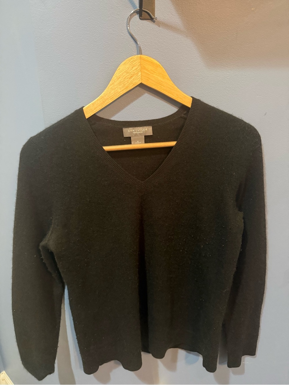 Ann Taylor Black V-Neck Sweater